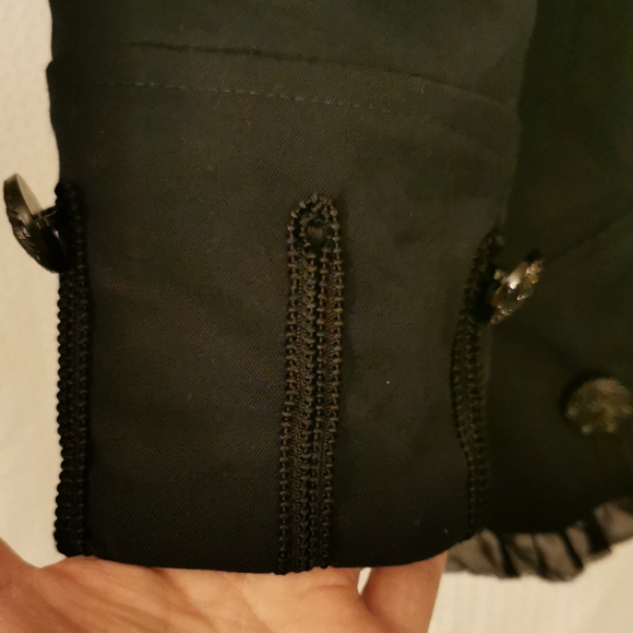 Insight Black Ruffled Button Blazer - Picture 4 of 4